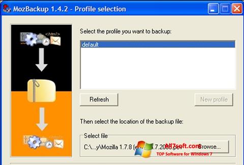 Screenshot MozBackup für Windows 7
