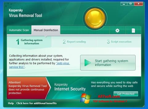 Screenshot Kaspersky Virus Removal Tool für Windows 7