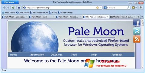 Screenshot Pale Moon für Windows 7