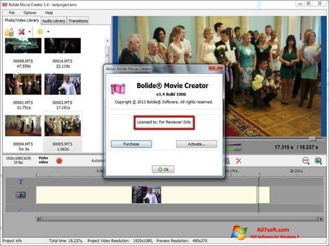 Screenshot Bolide Movie Creator für Windows 7