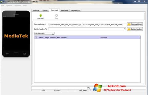Screenshot FlashTool für Windows 7