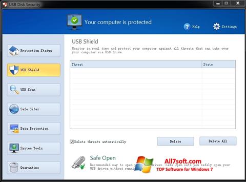 Screenshot USB Disk Security für Windows 7