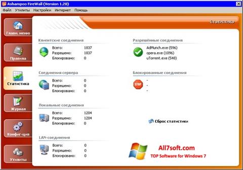 Screenshot Ashampoo Firewall für Windows 7