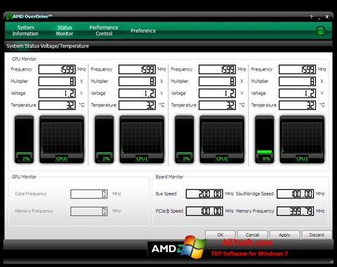 Screenshot AMD Overdrive für Windows 7