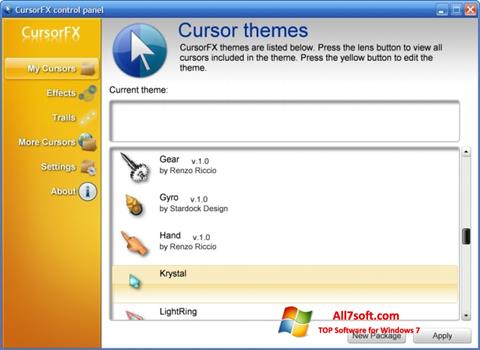 Screenshot CursorFX für Windows 7
