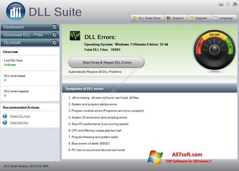 Screenshot DLL Suite für Windows 7