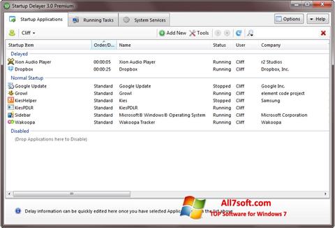 Screenshot Startup Delayer für Windows 7