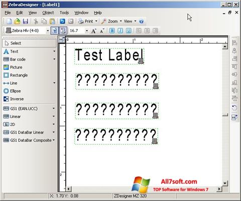 Screenshot Zebra Designer für Windows 7