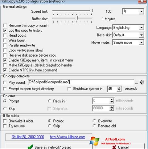 Screenshot KillCopy für Windows 7