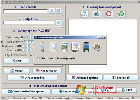 Screenshot PocketDivXEncoder für Windows 7