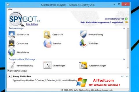 Screenshot SpyBot für Windows 7