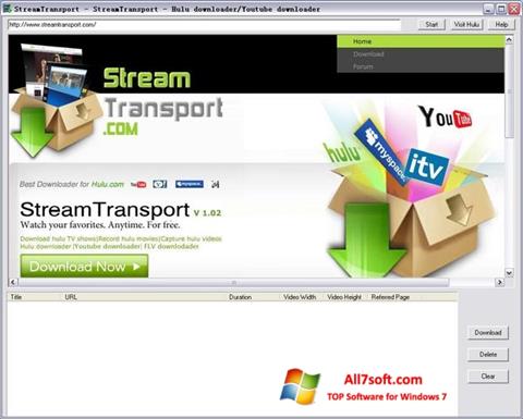 Screenshot StreamTransport für Windows 7