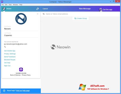 Screenshot Yahoo! Messenger für Windows 7