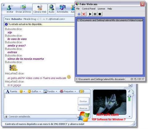 Screenshot Fake Webcam für Windows 7
