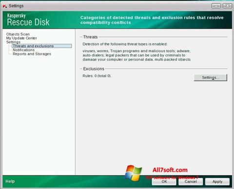 Screenshot Kaspersky Rescue Disk für Windows 7