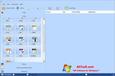 Screenshot Format Factory für Windows 7