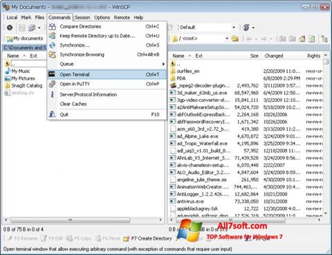 Screenshot WinSCP für Windows 7